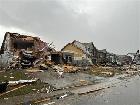 Photos from June 26 storm, likely tornado damage .